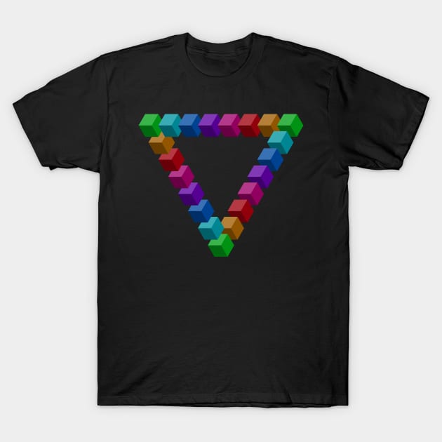 penrose triangle illusion T-Shirt by psychoshadow